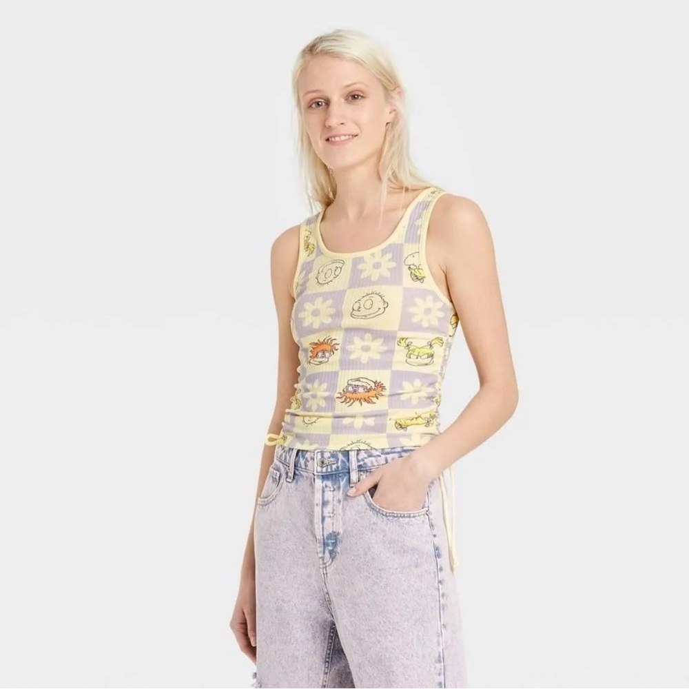 Women's Rugrats Cinched Cropped Graphic Tank Top -